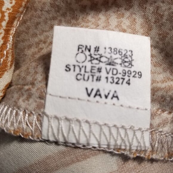 VaVa By Joy Han Freya Tan White Bohemian Drawstring Waist Maxi Dress Sma… - Picture 9 of 10